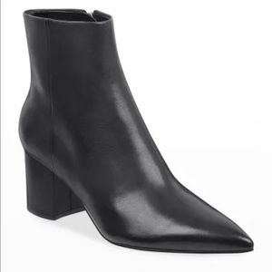 Sam Edelman Block Heel Point Toe Black Booties